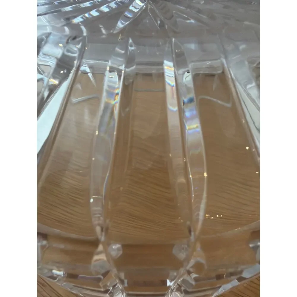 CESKA Solitair Service Salad Bowl Cut Lead Crystal, 8 1/2